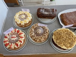 Homemade cakes to buy.